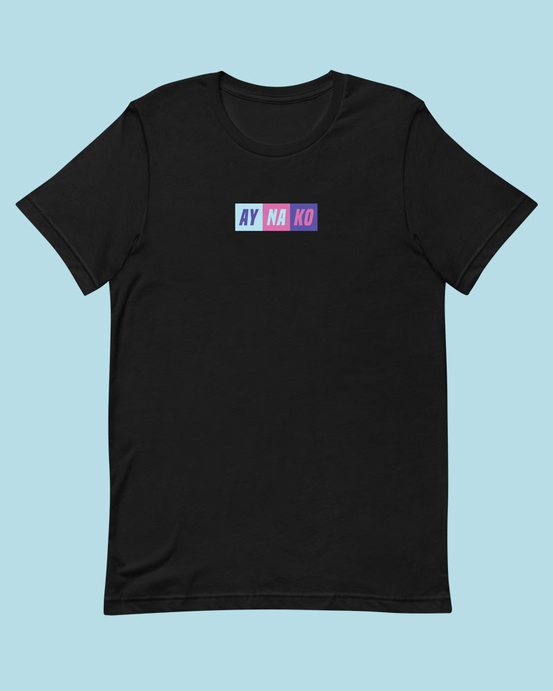 Black t-shirt product photo