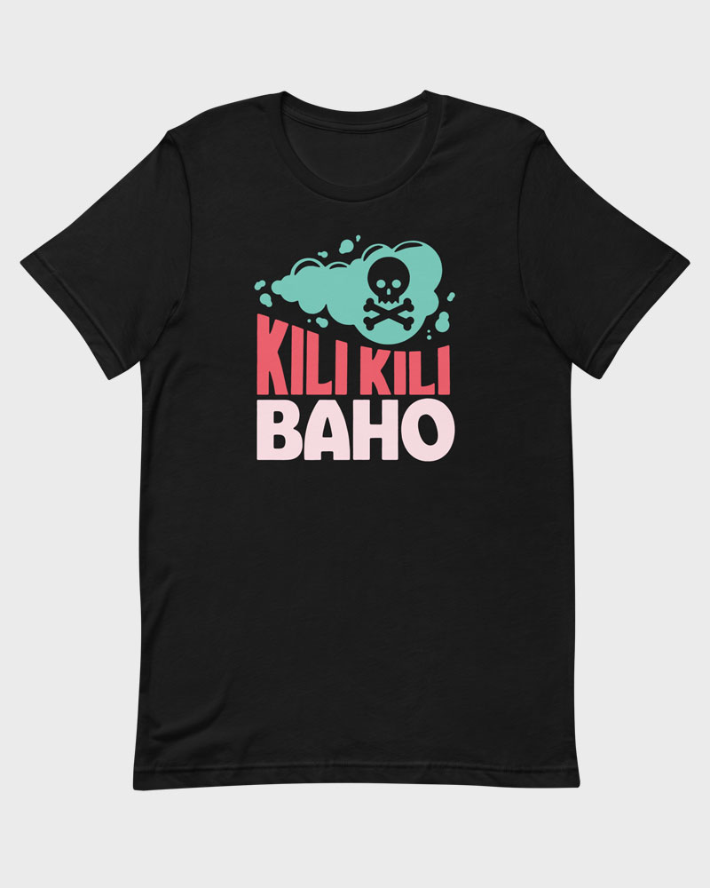 Black t-shirt product photo