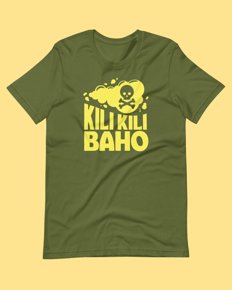 Olive green t-shirt product photo