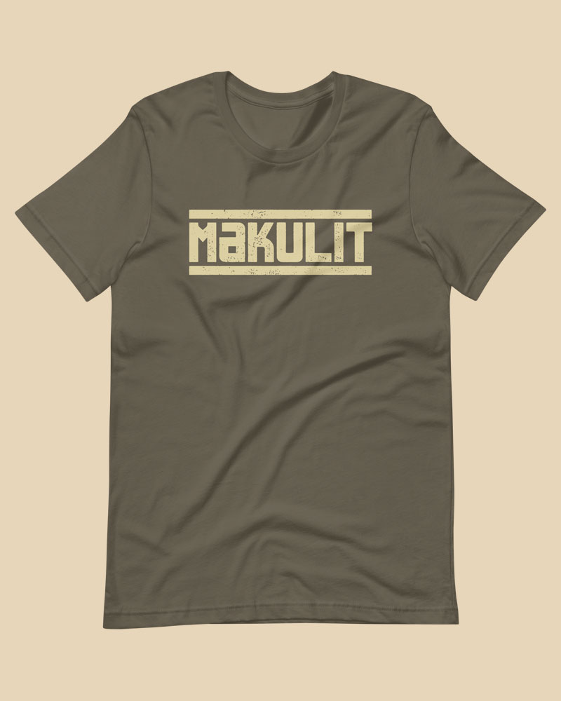 Army green t-shirt product photo