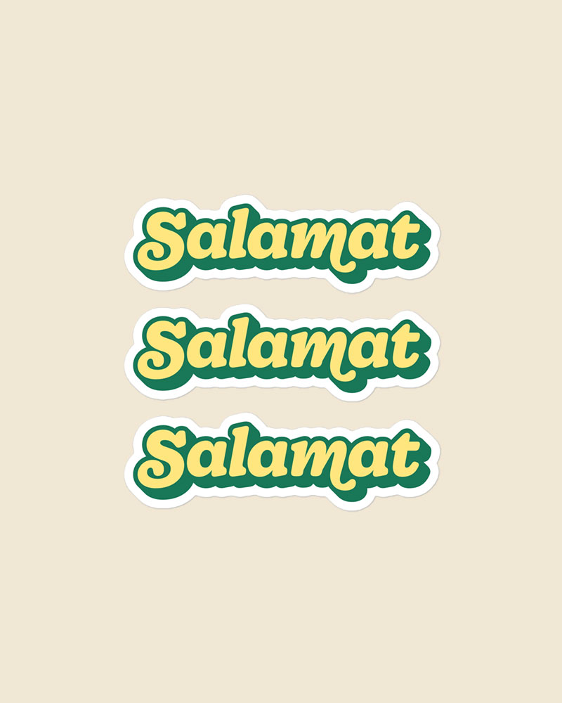 medium sized stickers with yellow and green design