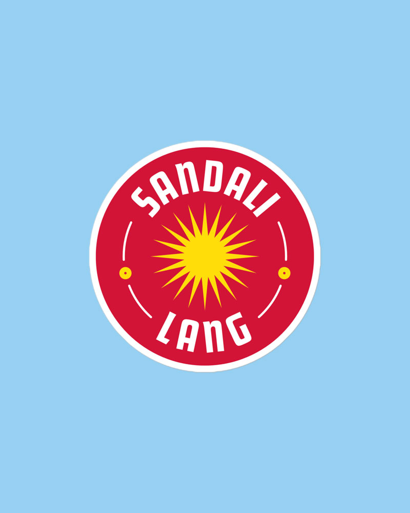 medium sized sticker with red design