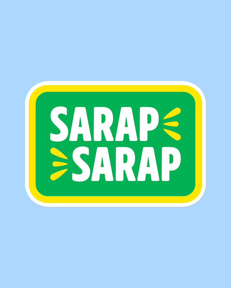 large sized sticker with yellow and green design