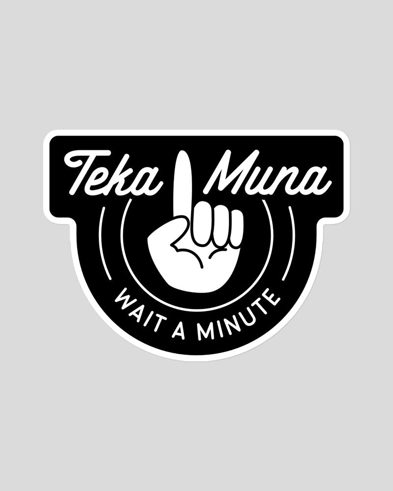 large sized sticker with black design