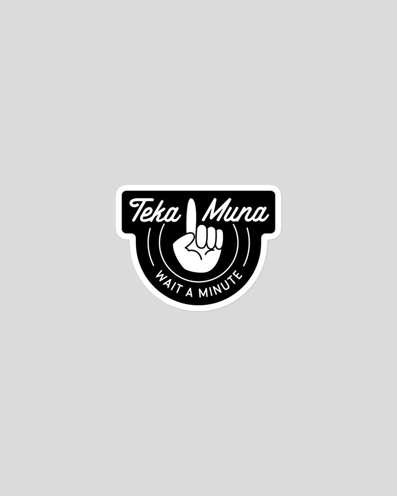 small sized sticker with black design