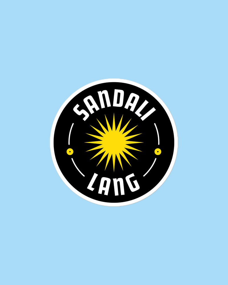 medium sized sticker with black design