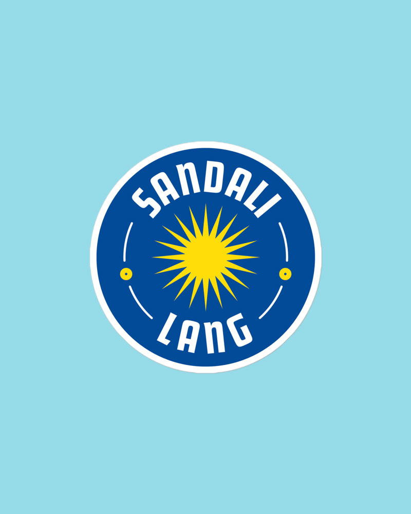 medium sized sticker with blue design