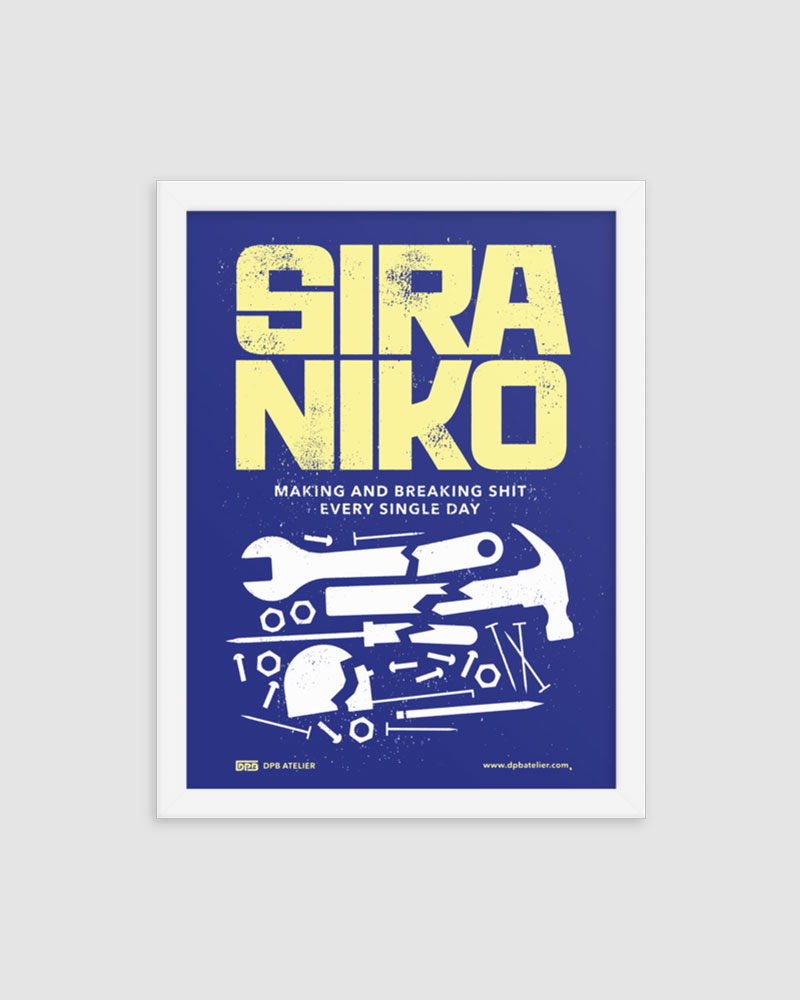 12 by 16 inch poster with white frame