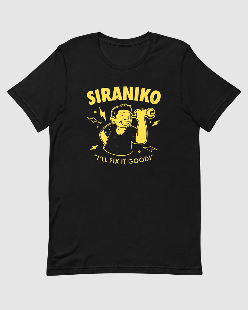 Black t-shirt product photo