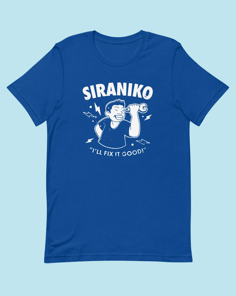 Blue t-shirt product photo