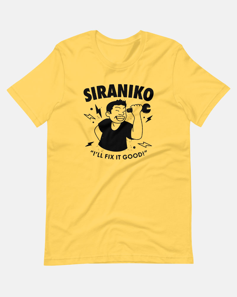 Yellow t-shirt product photo