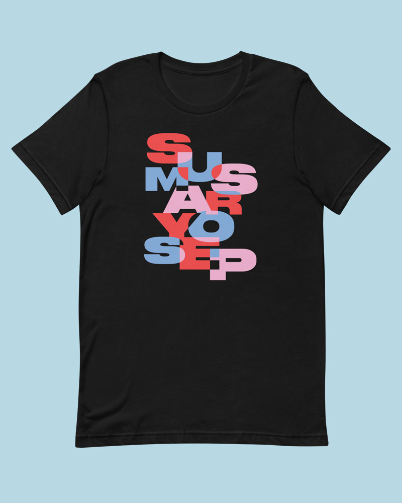 Black t-shirt product photo