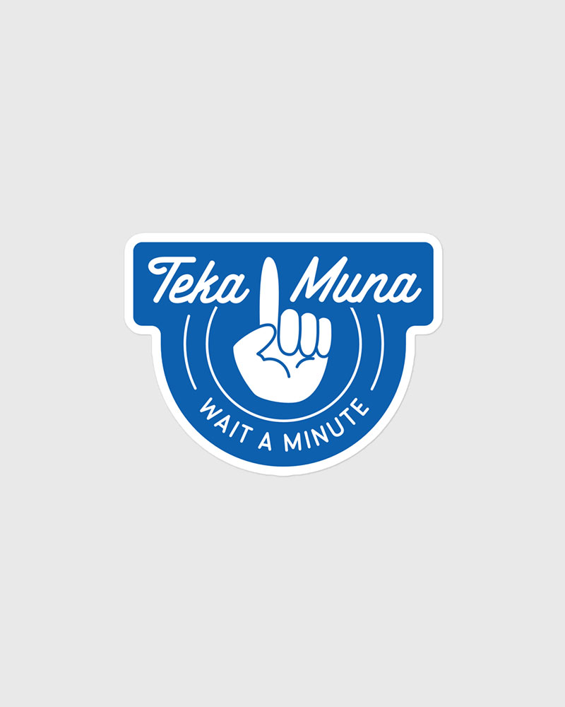 medium sized sticker with blue design