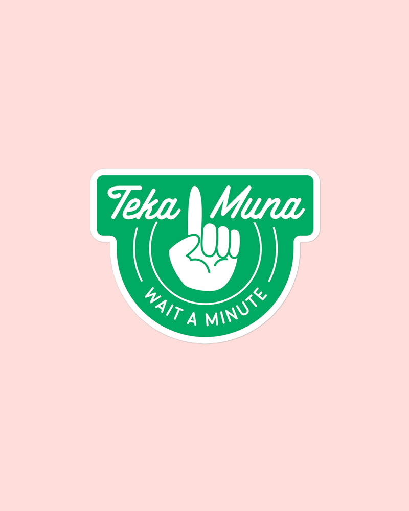 medium sized sticker with green design
