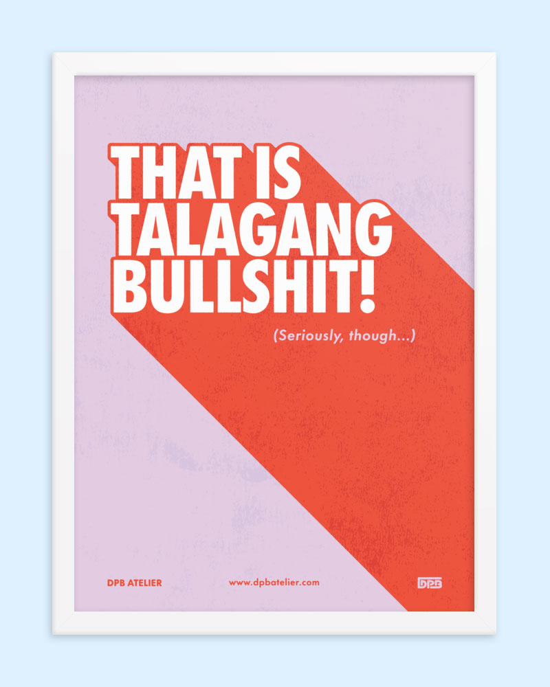 18 by 24 inch poster with pink and red design and white frame